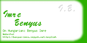 imre benyus business card